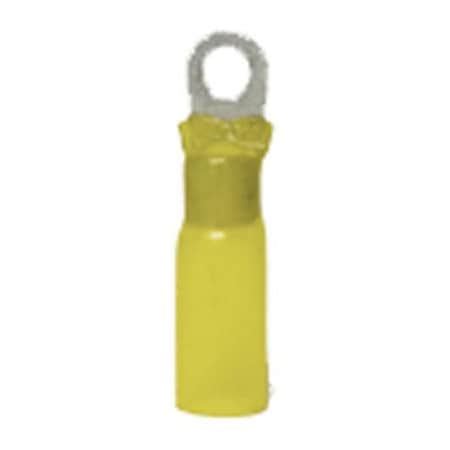 Ecm Industries Ring Terminal, 10 AWG, Nylon Insulated, Yellow AMT-106